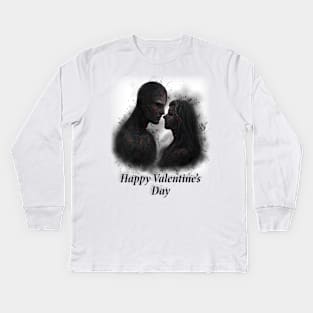 Happy Valentine's Day - Dark art2 Kids Long Sleeve T-Shirt